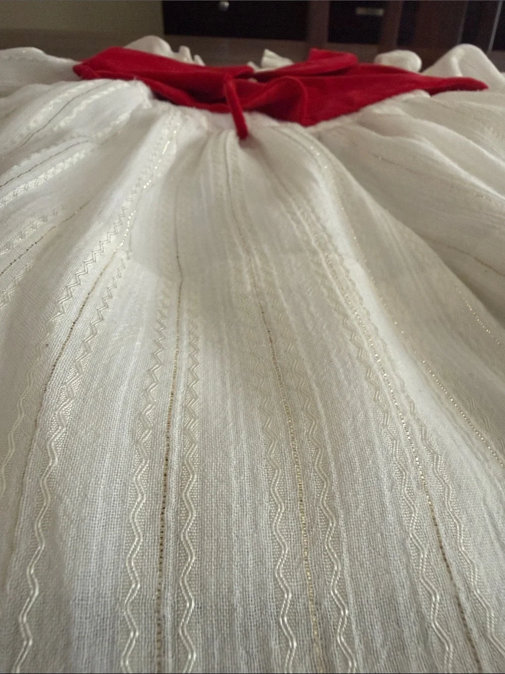 jcpenney White and Red Girls' Formal Dress with Peter Pan Collar